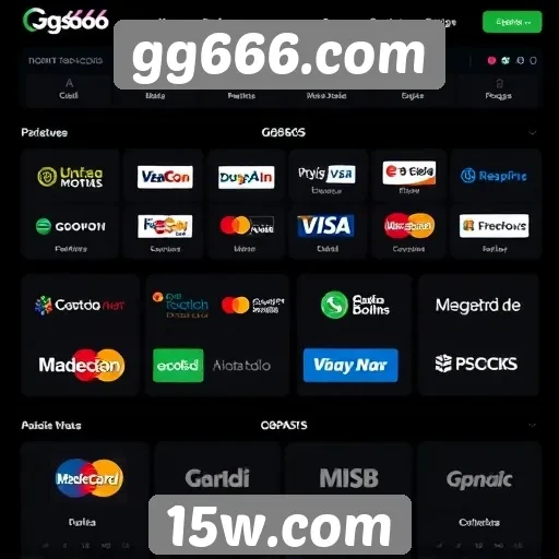 Plataformas de pagamento disponíveis no gg666.com